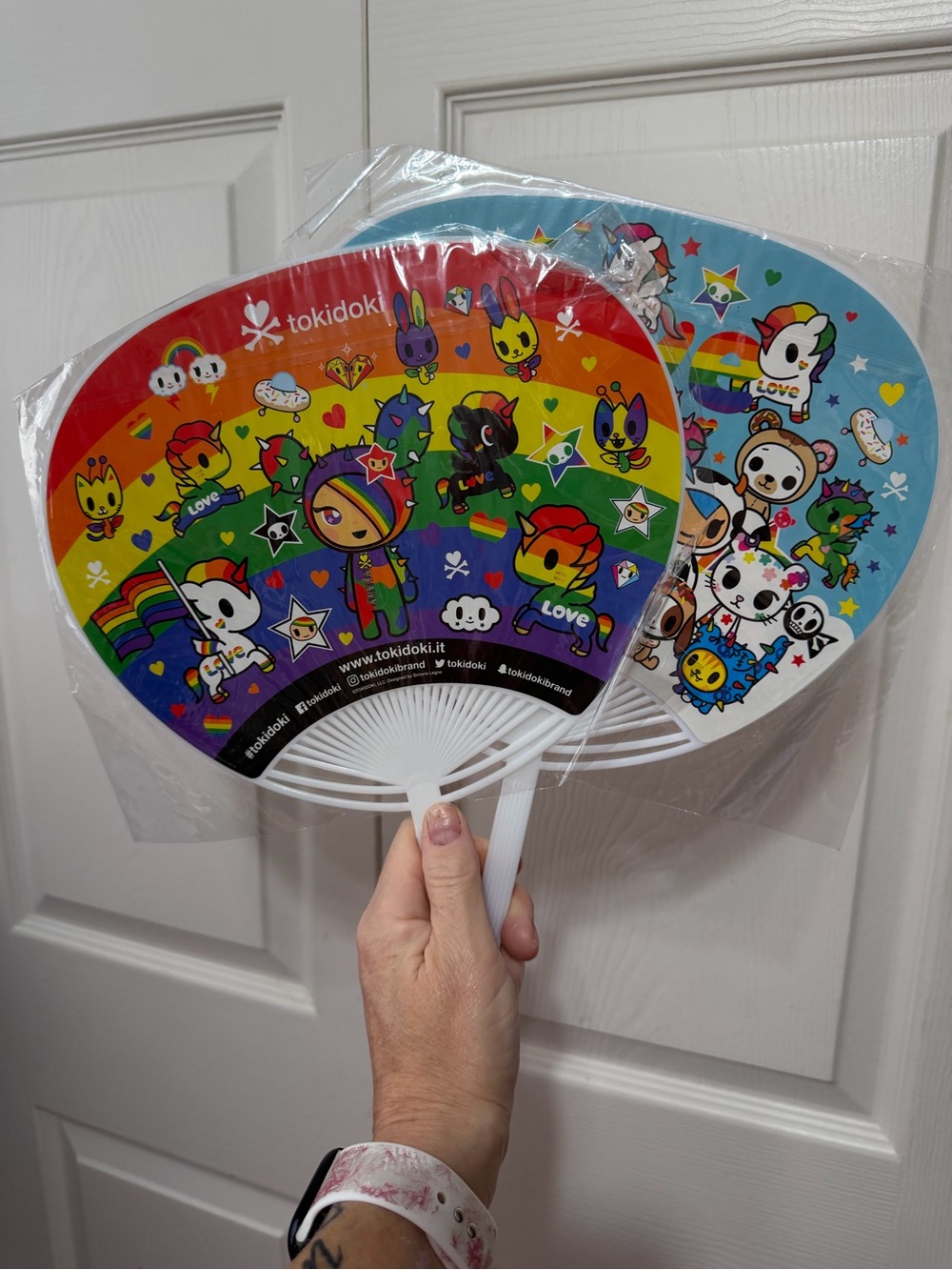tokidoki Rainbow Character Fan - Multicolor Pride Design